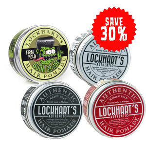 4 Pack Oil Based Pomade Bundle - 30% off - Lockhart's Authentic Grooming Company, LLC