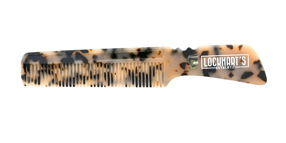 7.75" Tortoise Shell & Ivory Acetate Lockhart's Comb - The best comb you'll ever use! 100% cellulose acetate - Lockhart's Authentic