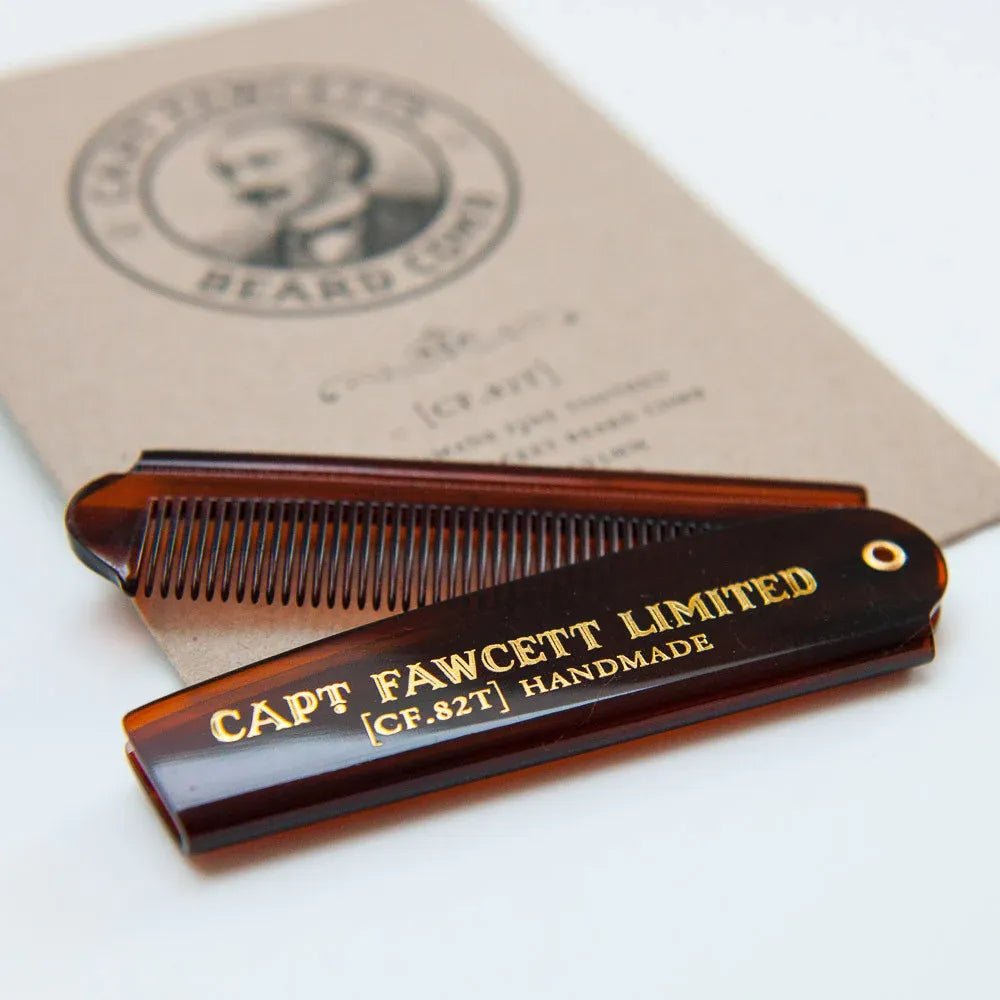 Captain Fawcett Folding Pocket Moustache Comb - Lockhart's Authentic Grooming Company, LLC