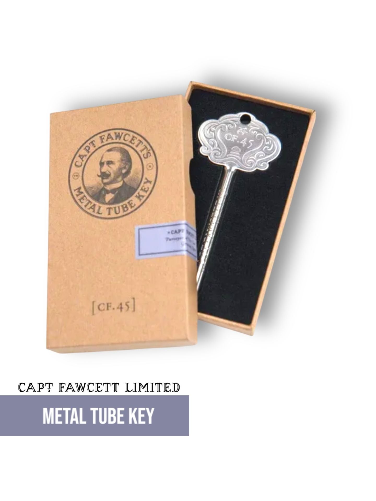 Captain Fawcett Metal Tube Key - Lockhart's Authentic Grooming Company, LLC