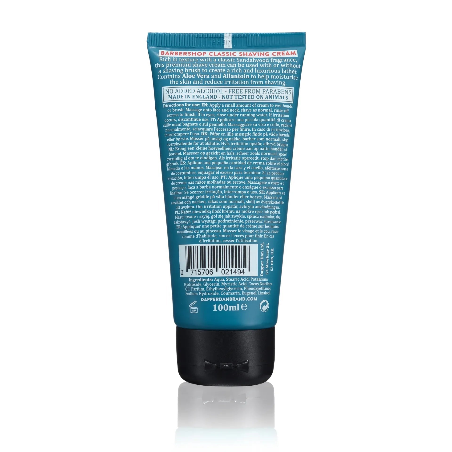 Dapper Dan Shaving Cream - Lockhart's Authentic Grooming Company, LLC