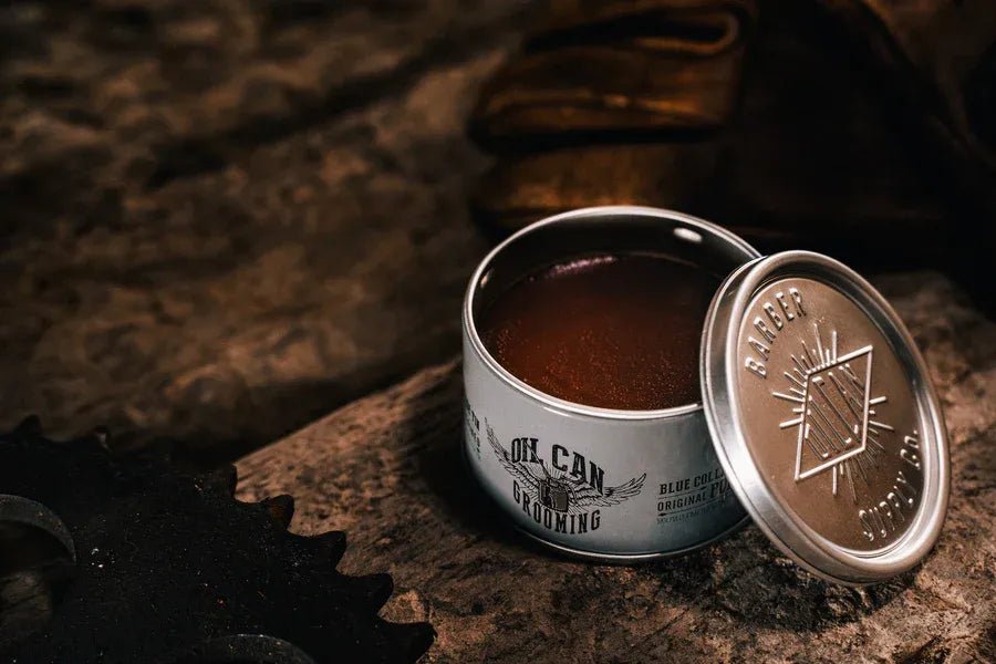 Oil Can Grooming Blue Collar Original Pomade - Lockhart's Authentic Grooming Company, LLC