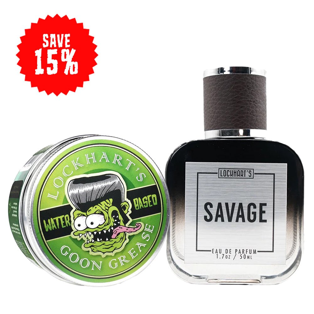 Savage EDP + Water Based Goon Grease Pomade - Lockhart's Authentic Grooming Company, LLC
