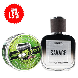 Savage EDP + Water Based Goon Grease Pomade - Lockhart's Authentic Grooming Company, LLC