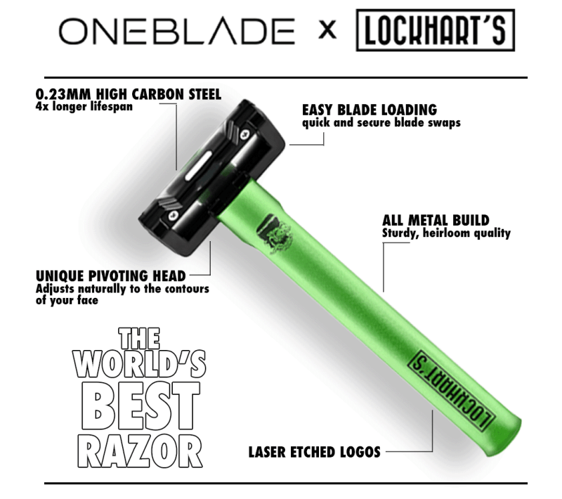 The World's Best Razor - Lockhart's X Oneblade - Lockhart's Authentic Grooming Company, LLC