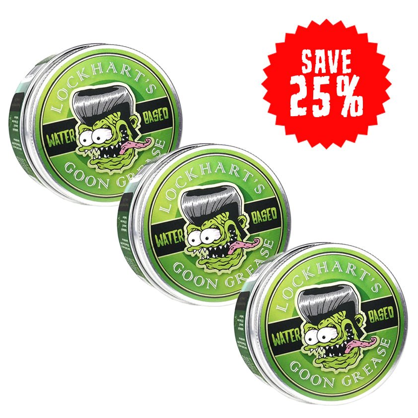 Trio Bundle Water Based Goon Grease Pomade - 25% off - Lockhart's Authentic Grooming Company, LLC